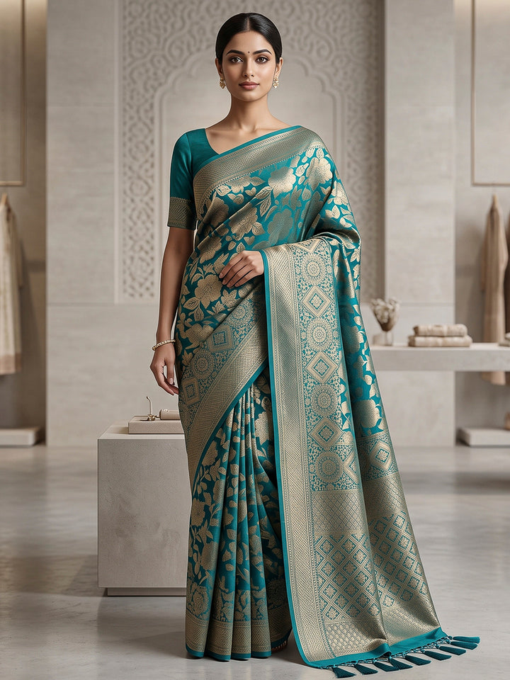 Firozee Art Silk Woven Saree