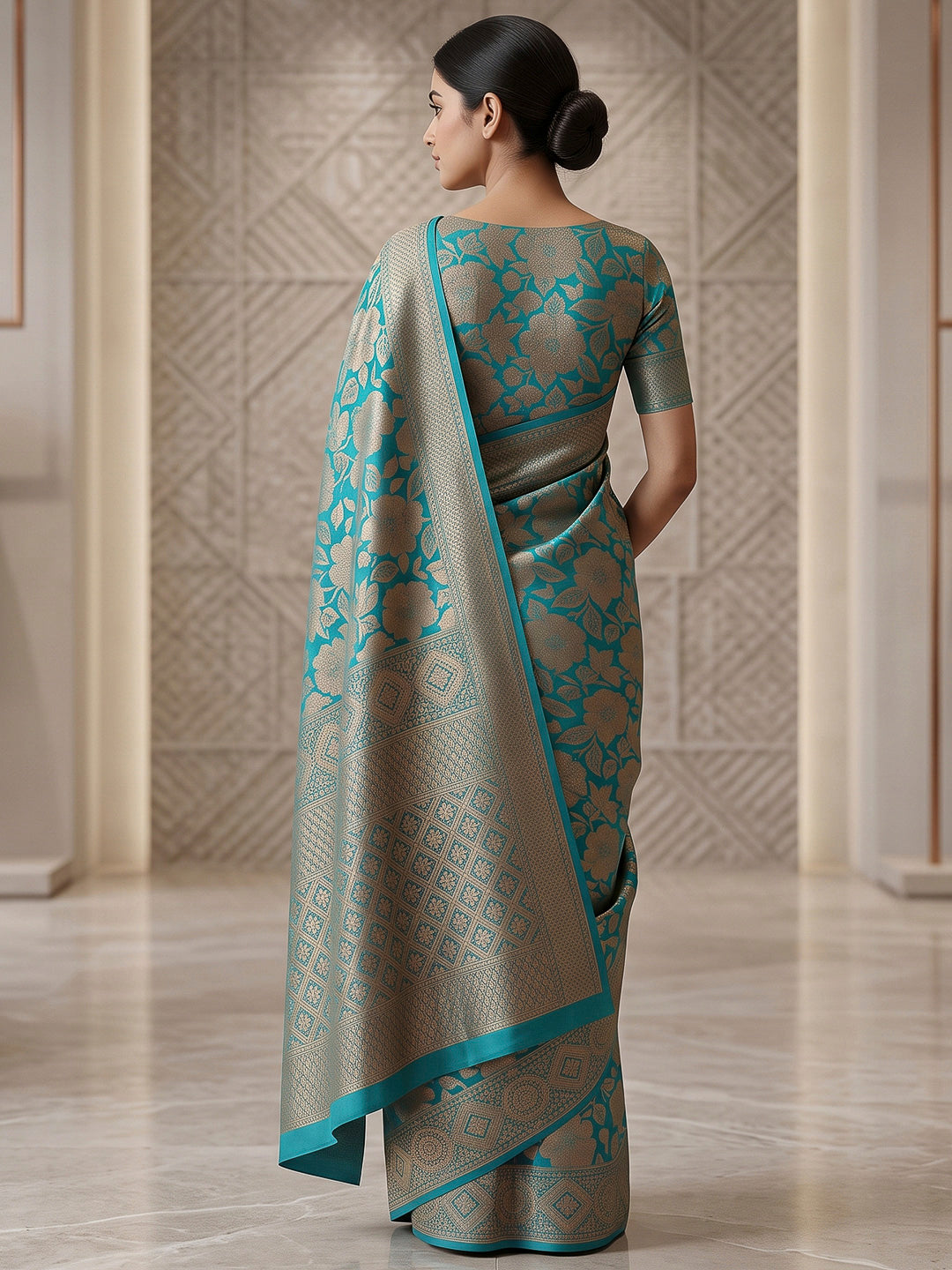 Firozee Art Silk Woven Saree