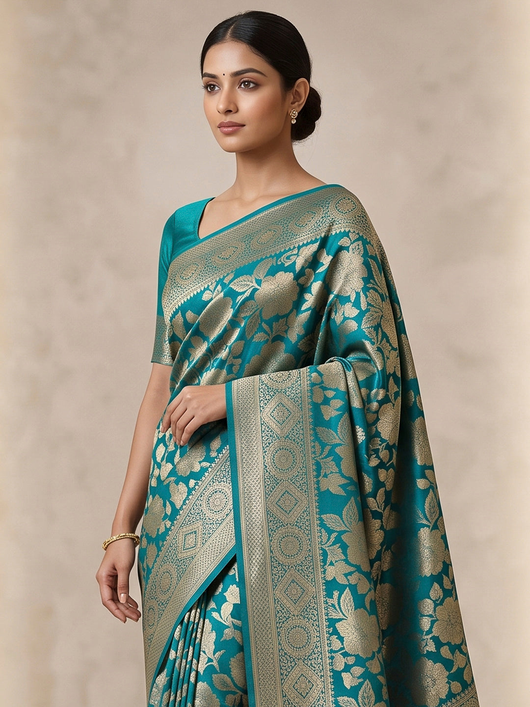 Firozee Art Silk Woven Saree