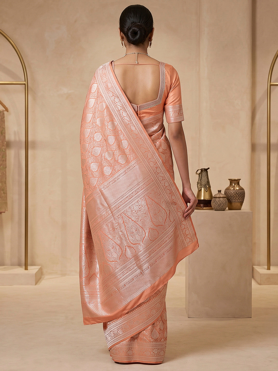Gazari Art Silk Woven Saree