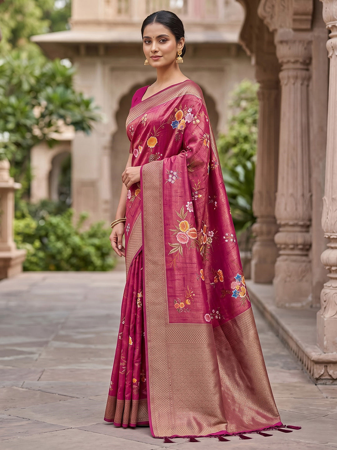 Rani Art Silk Woven Saree