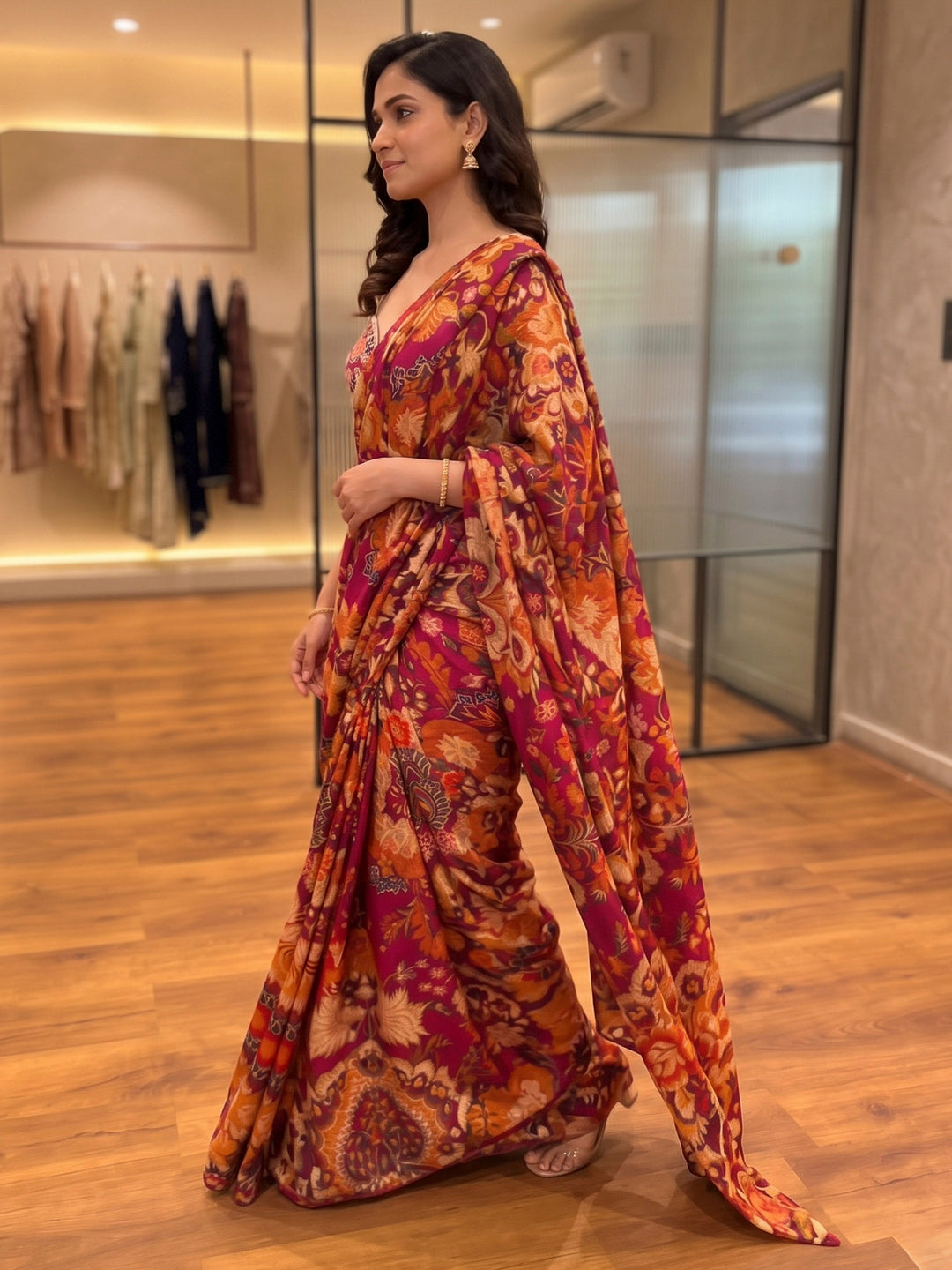 Rani Art Silk Readymade Printed Saree