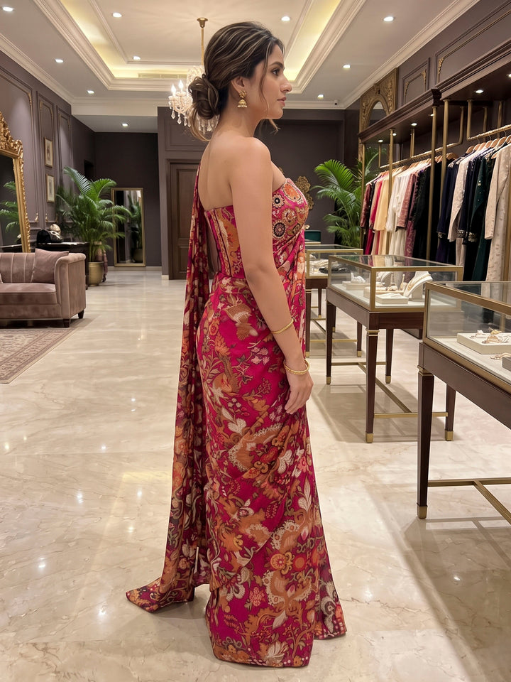 Rani Art Silk Readymade Printed Saree