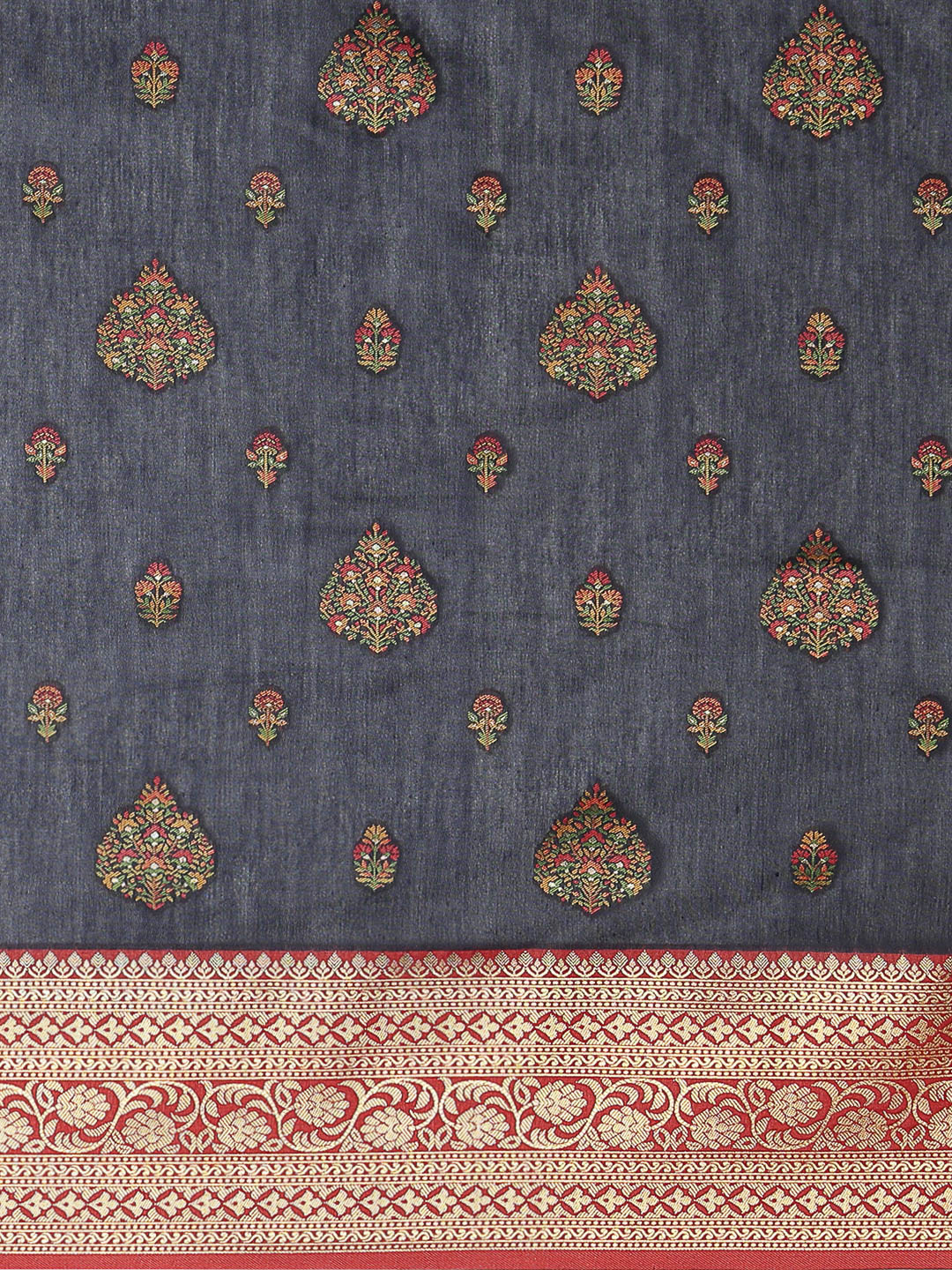 Navy-Blue Art Silk Woven Saree