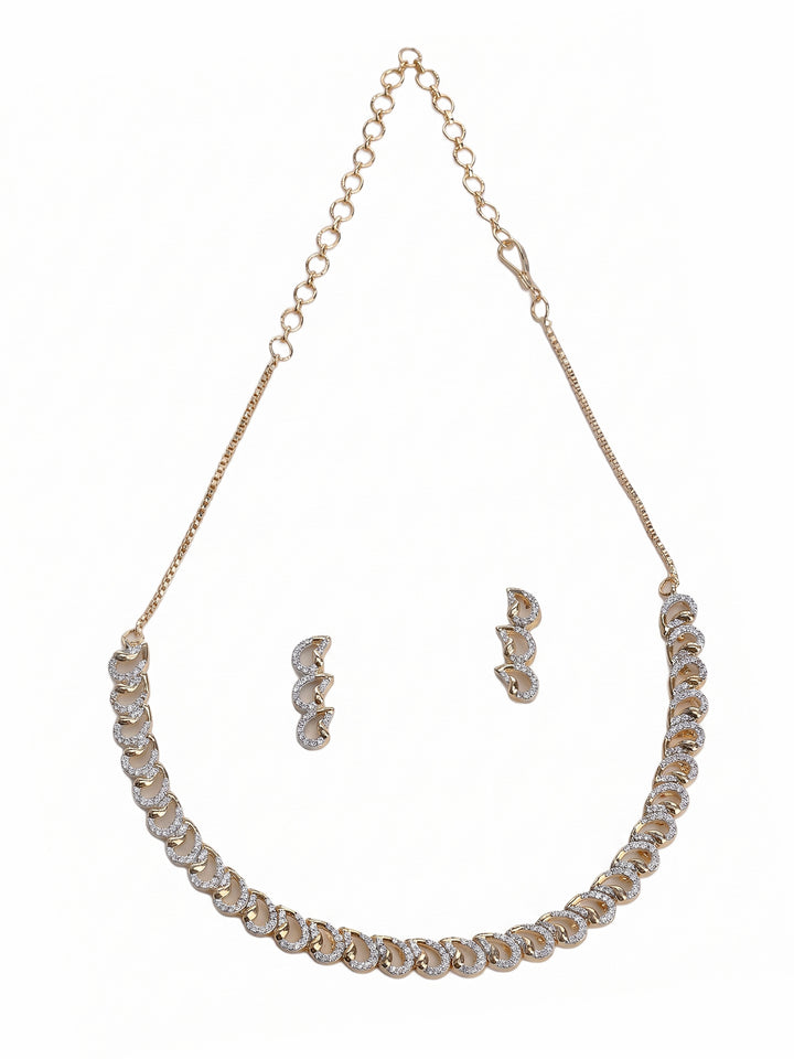 Gold-White Imitation Jewelry-Set