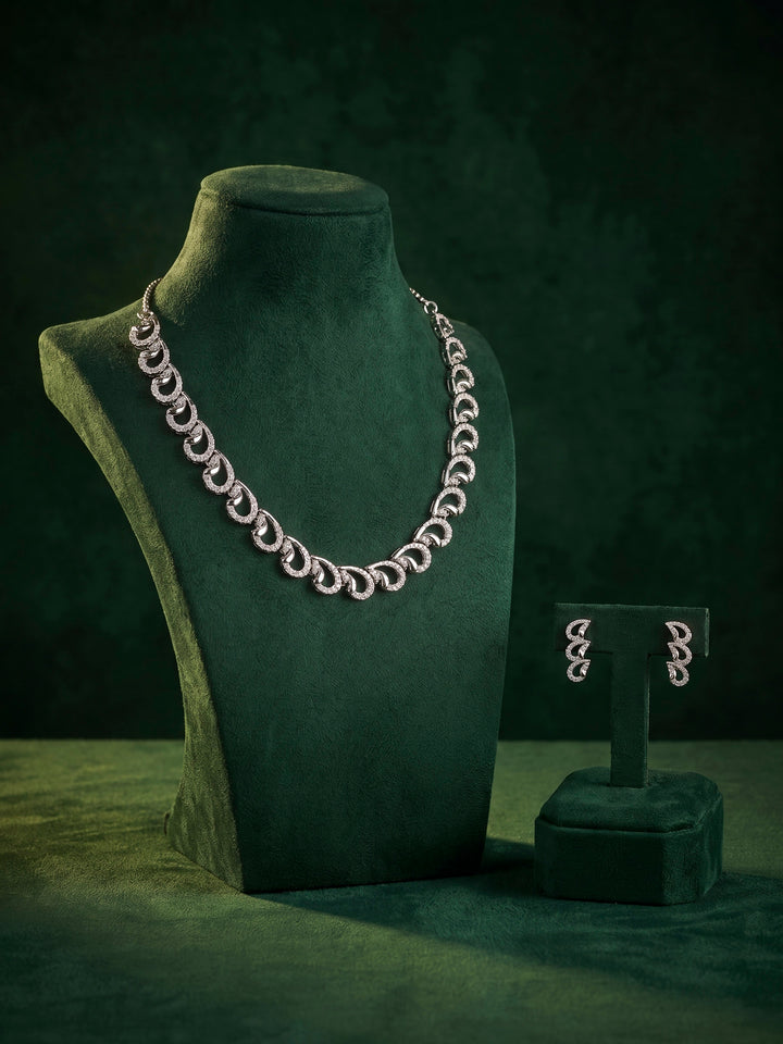 Silver-White Imitation Jewelry-Set