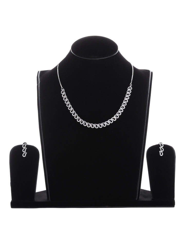 Silver-White Imitation Jewelry-Set