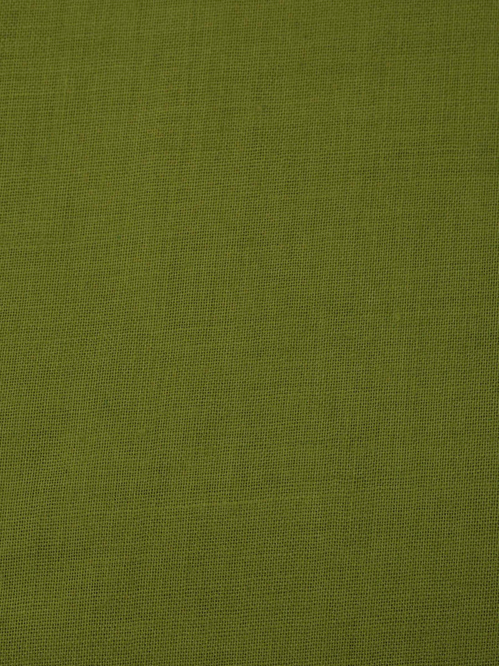Pista Green Cotton Blend Embroidered Unstitched Dress Material