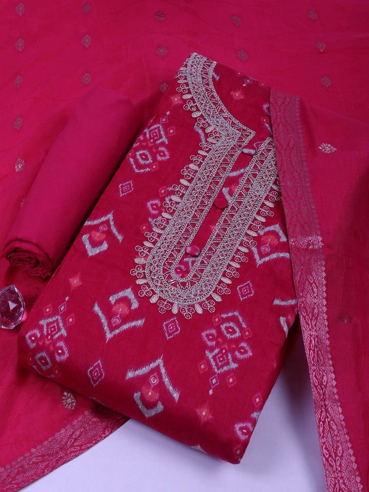 Rani Cotton Blend Embroidered Unstitched Dress Material