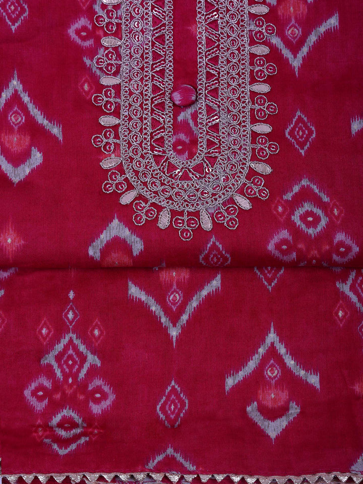 Rani Cotton Blend Embroidered Unstitched Dress Material