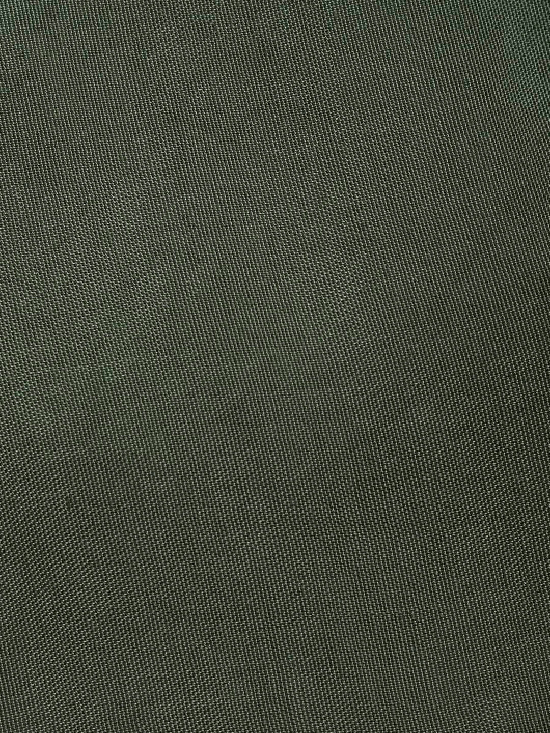 Olive Green Chanderi Woven Design Unstitched Dress Material