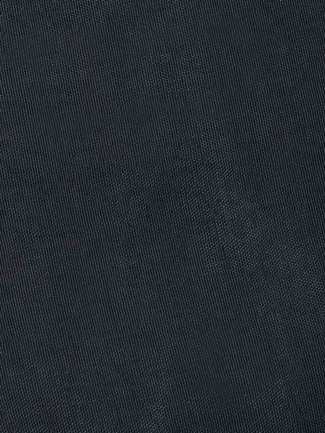 Black Chanderi Embroidered Unstitched Dress Material