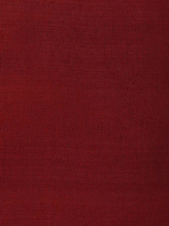 Maroon Chanderi Embroidered Unstitched Dress Material