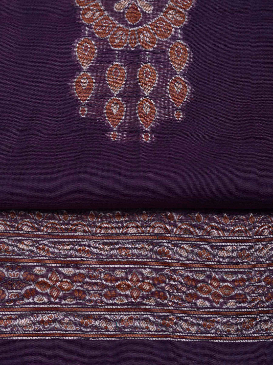 Purple Chanderi Embroidered Unstitched Dress Material