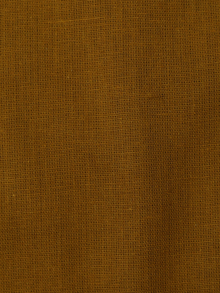 Mustard Cotton Blend Printed Unstitched Dress Material