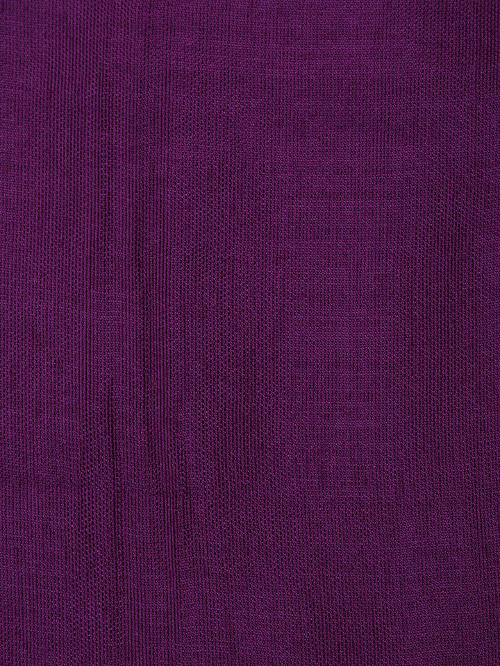 Purple Chanderi Embroidered Unstitched Dress Material