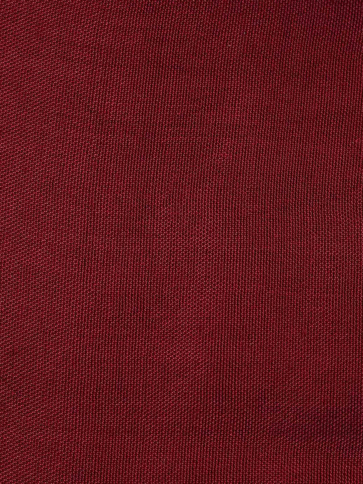 Maroon Chanderi Embroidered Unstitched Dress Material