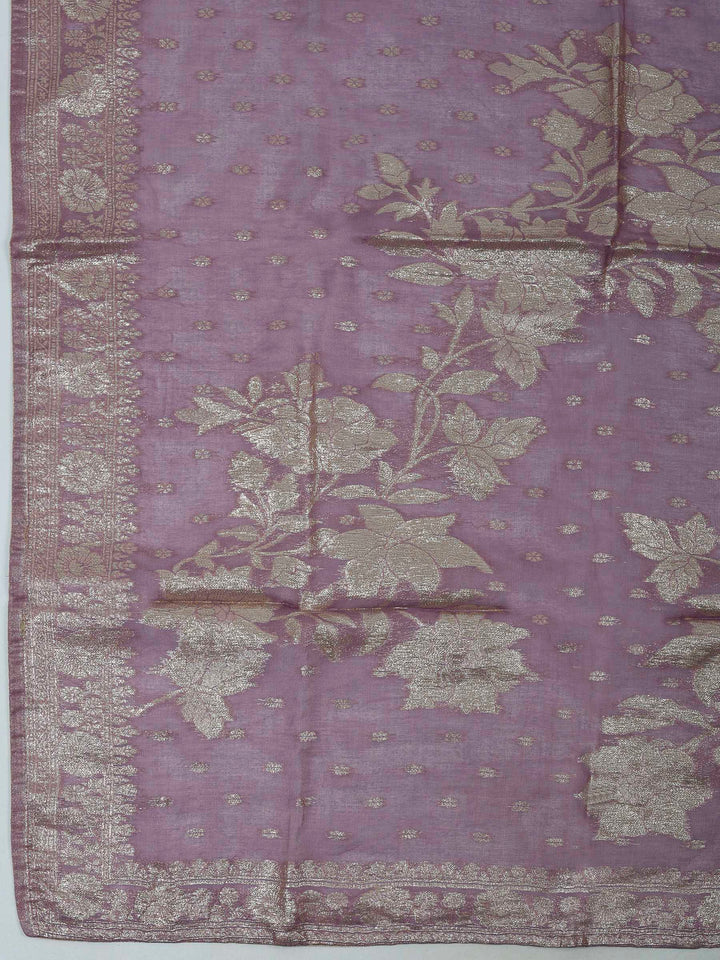 Aqua Green Chanderi Embroidered Unstitched Dress Material