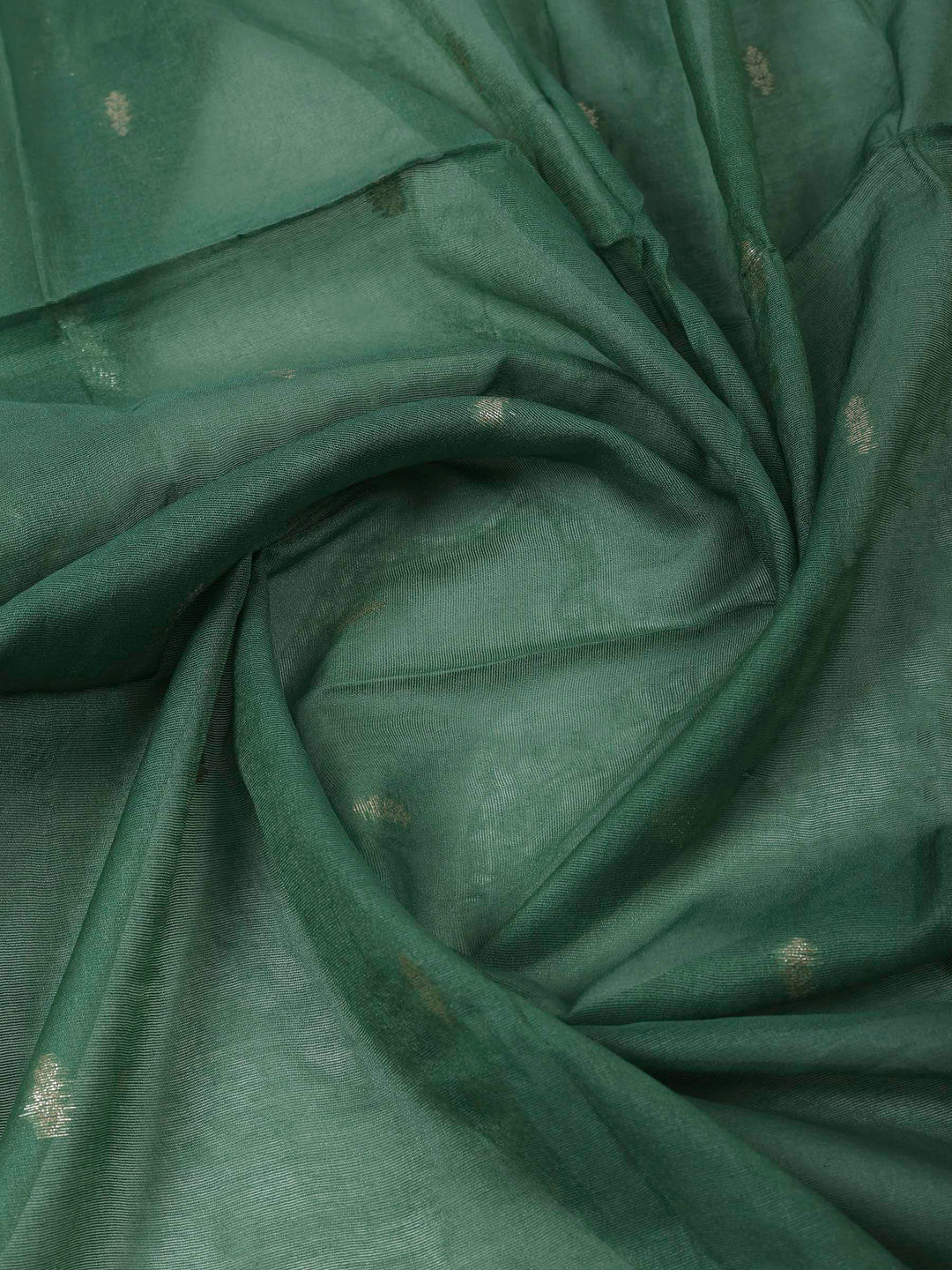 Aqua Green Chanderi Embroidered Unstitched Dress Material