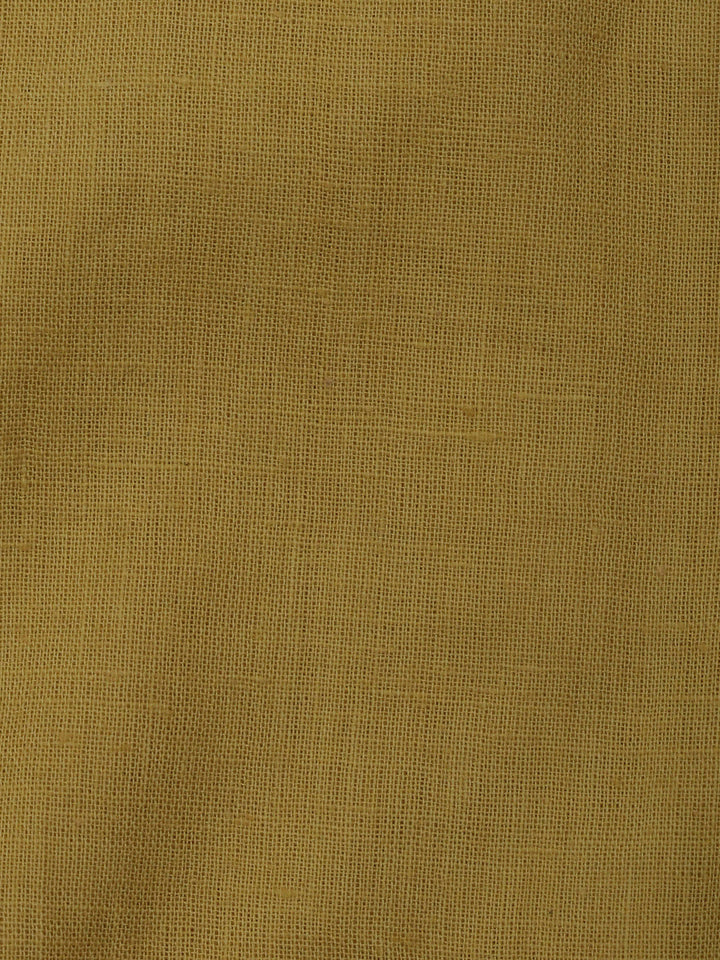 Yellow Chanderi Embroidered Unstitched Dress Material