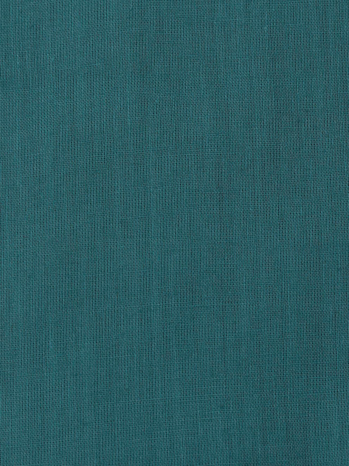 Aqua Blue Chanderi Embroidered Unstitched Dress Material