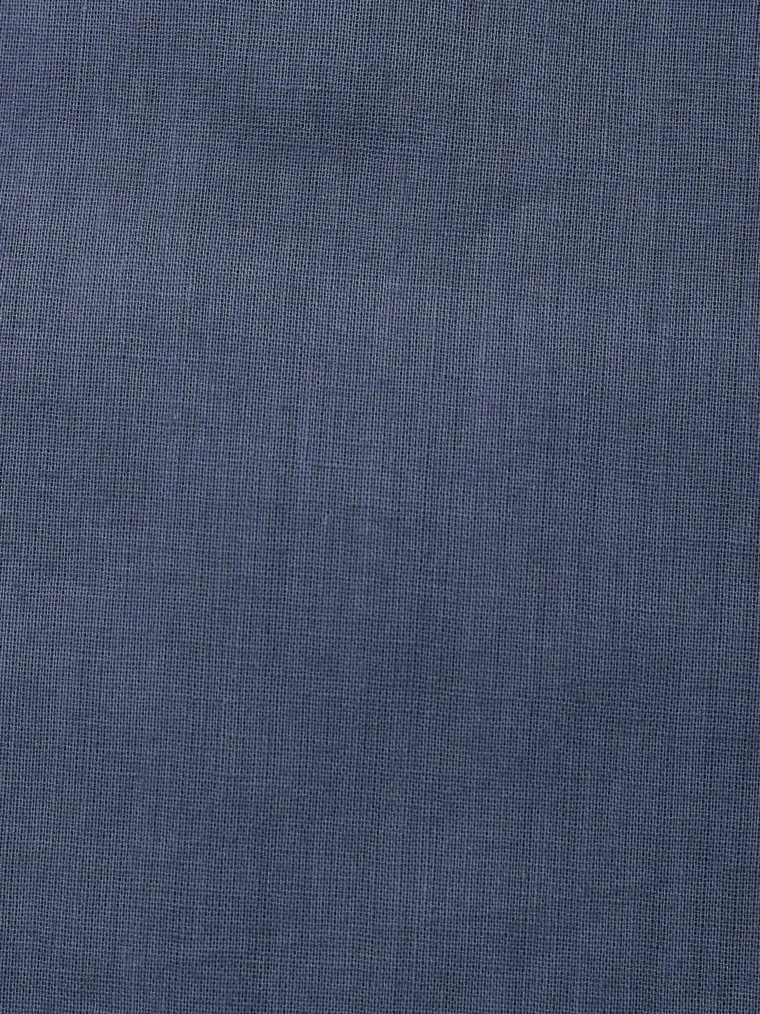 Grey Blue Chanderi Embroidered Unstitched Dress Material