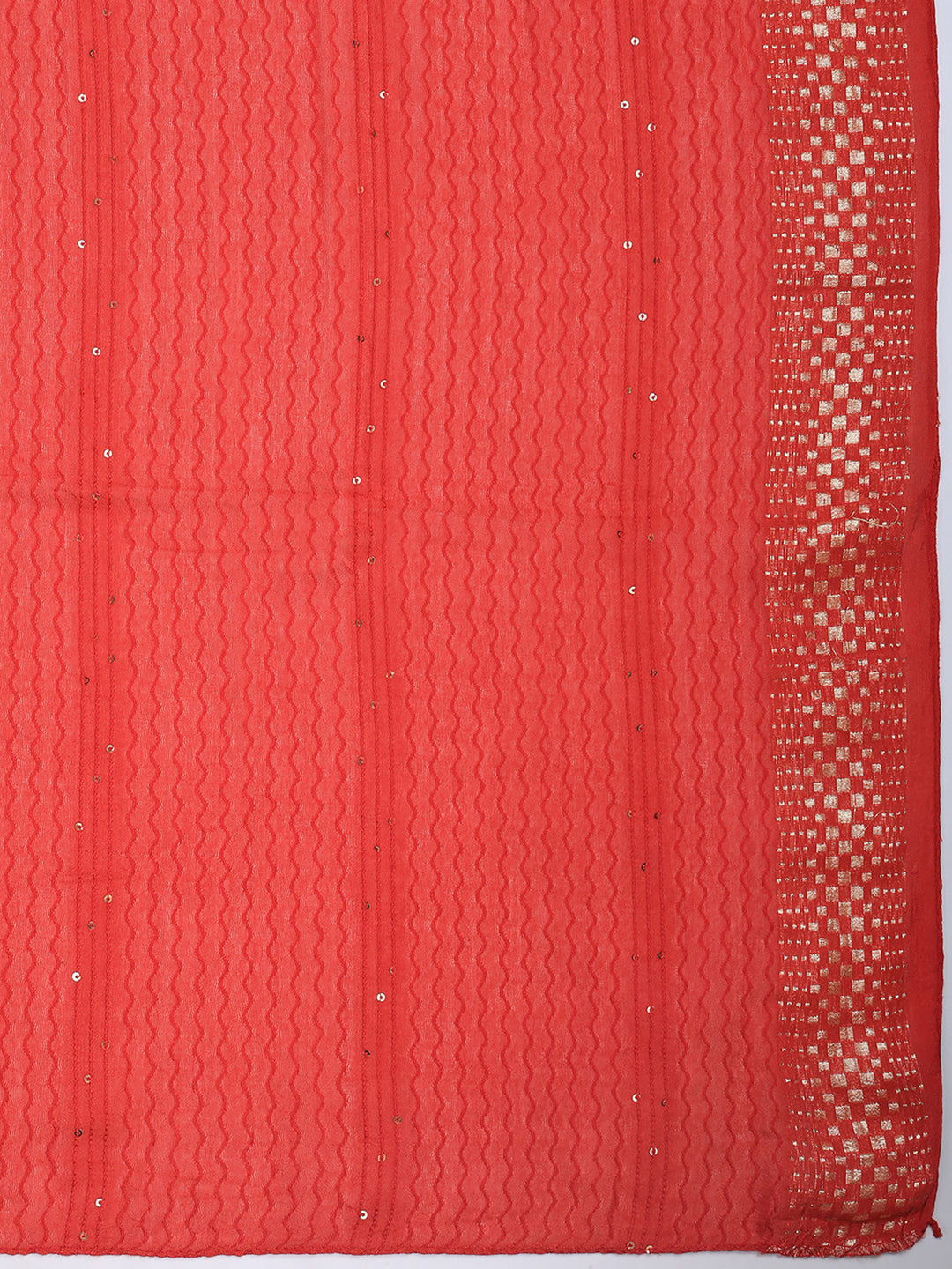 Red Embroidered Art Silk Kurta With Pant &amp; Dupatta