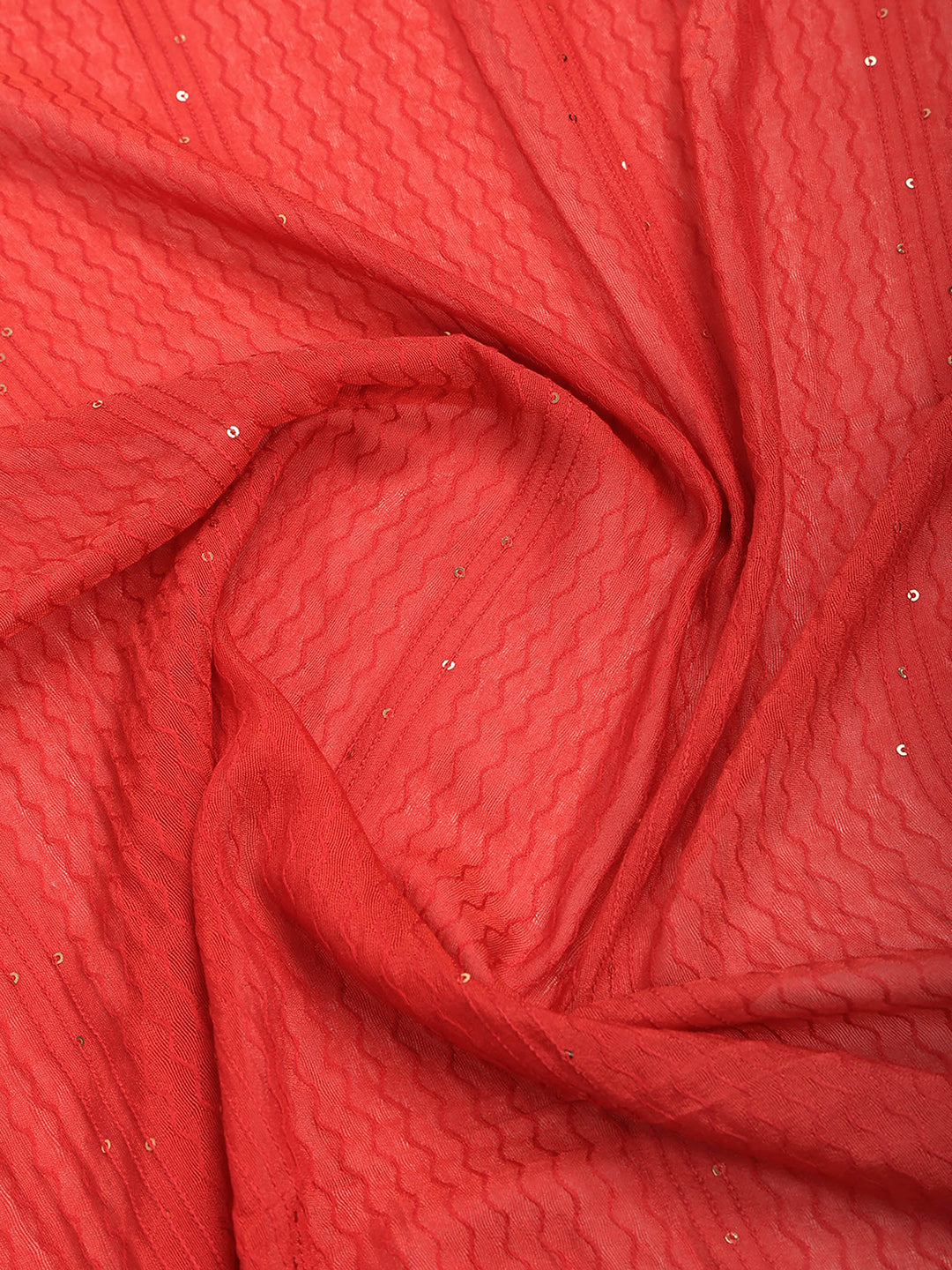 Red Embroidered Art Silk Kurta With Pant &amp; Dupatta