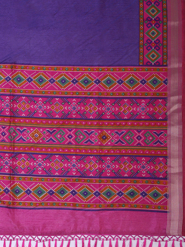 Pink Chanderi Printed Unstitched Dress Material