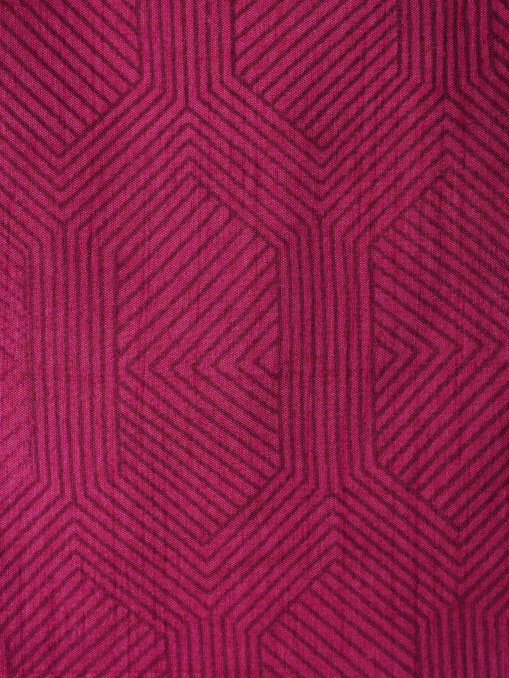 Purple Chanderi Printed Unstitched Dress Material