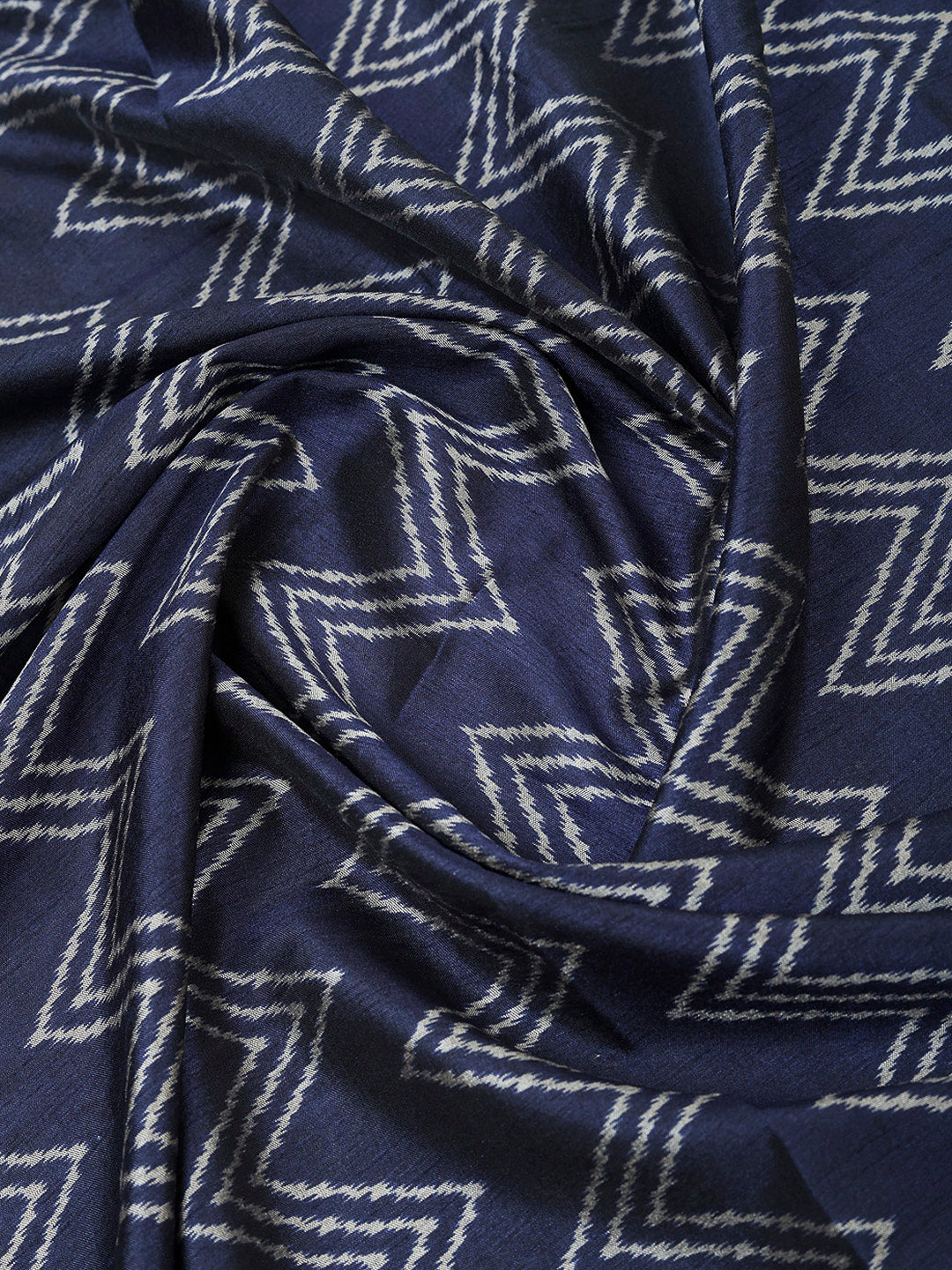 Green Chanderi Printed Unstitched Dress Material