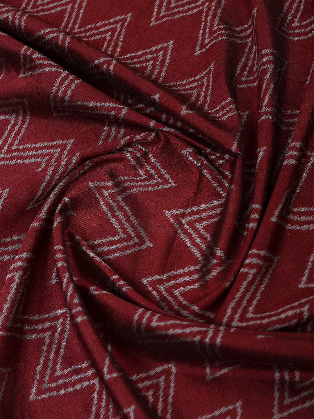 Navy Blue Chanderi Printed Unstitched Dress Material
