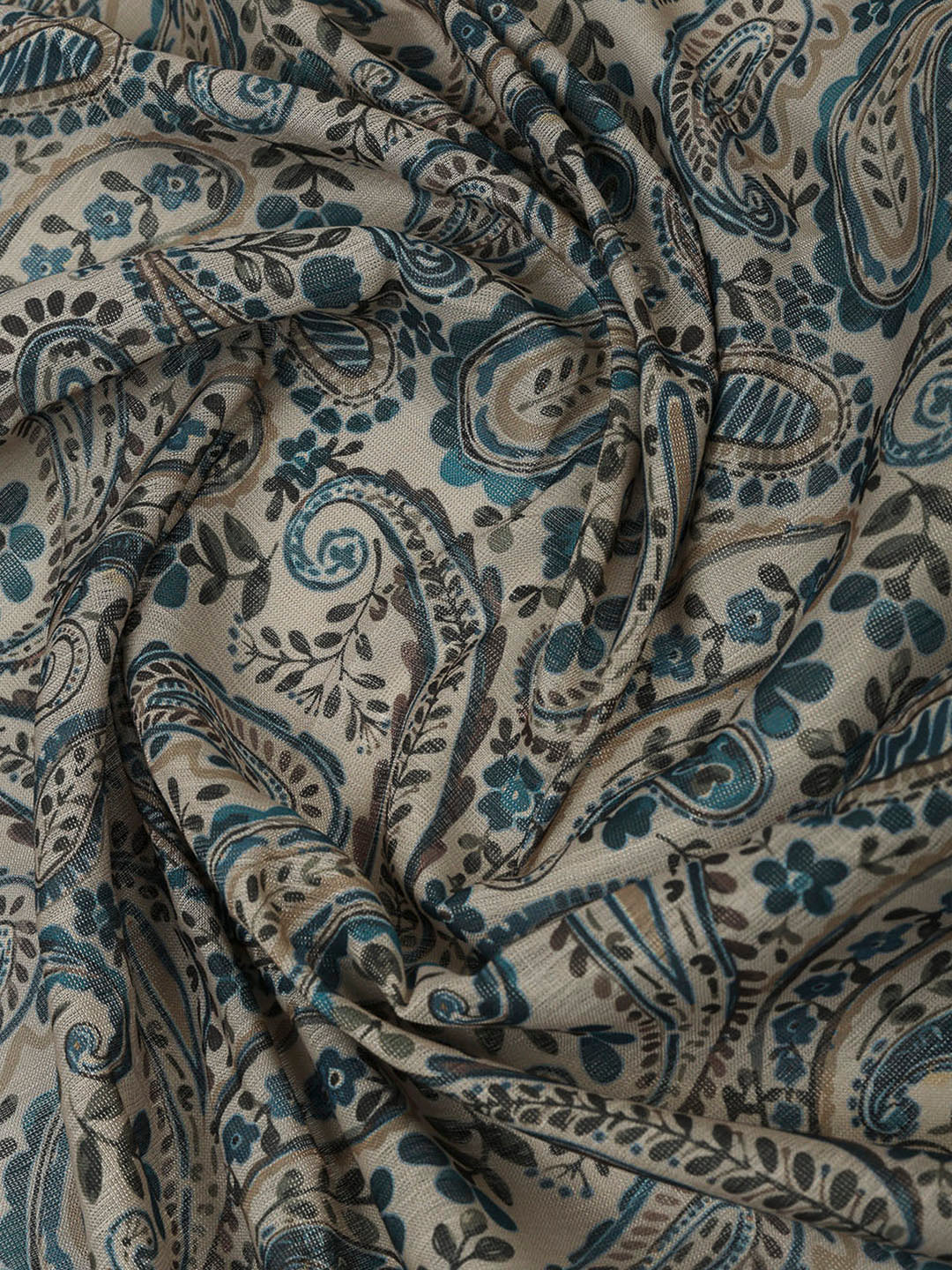 Blue Tissue Printed Unstitched Dress Material
