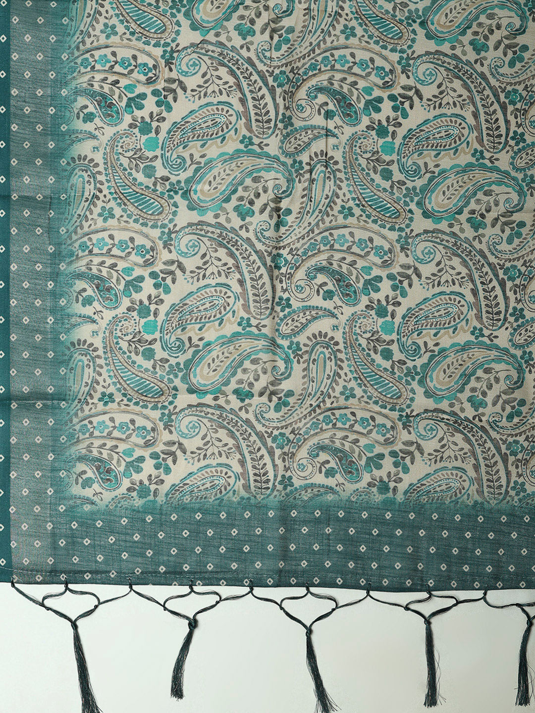 Green Tissue Printed Unstitched Dress Material