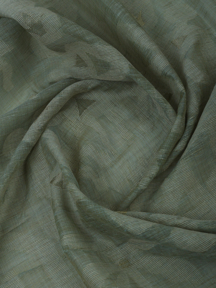 Aqua Green Cotton Blend Embroidered Unstitched Dress Material