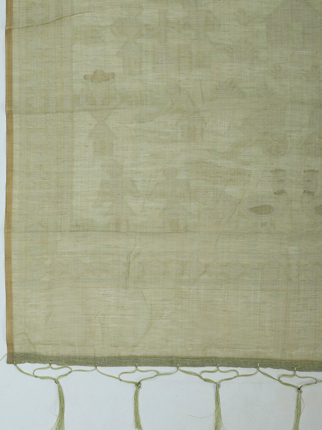 Pista Green Cotton Blend Embroidered Unstitched Dress Material