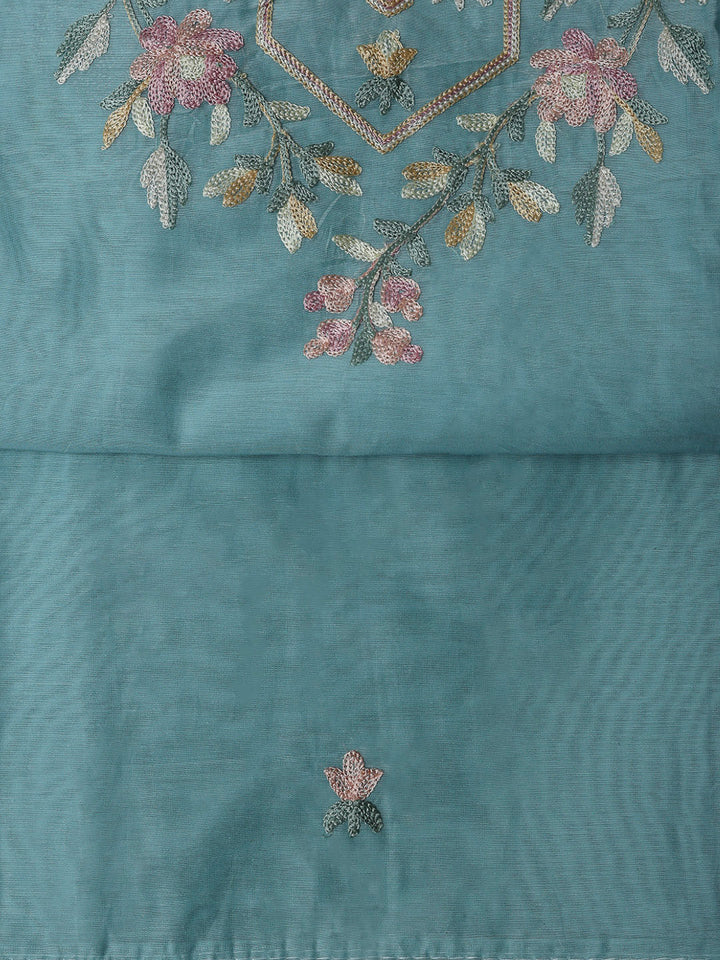 Firozee Lt Chanderi Embroidered Unstitched Dress Material