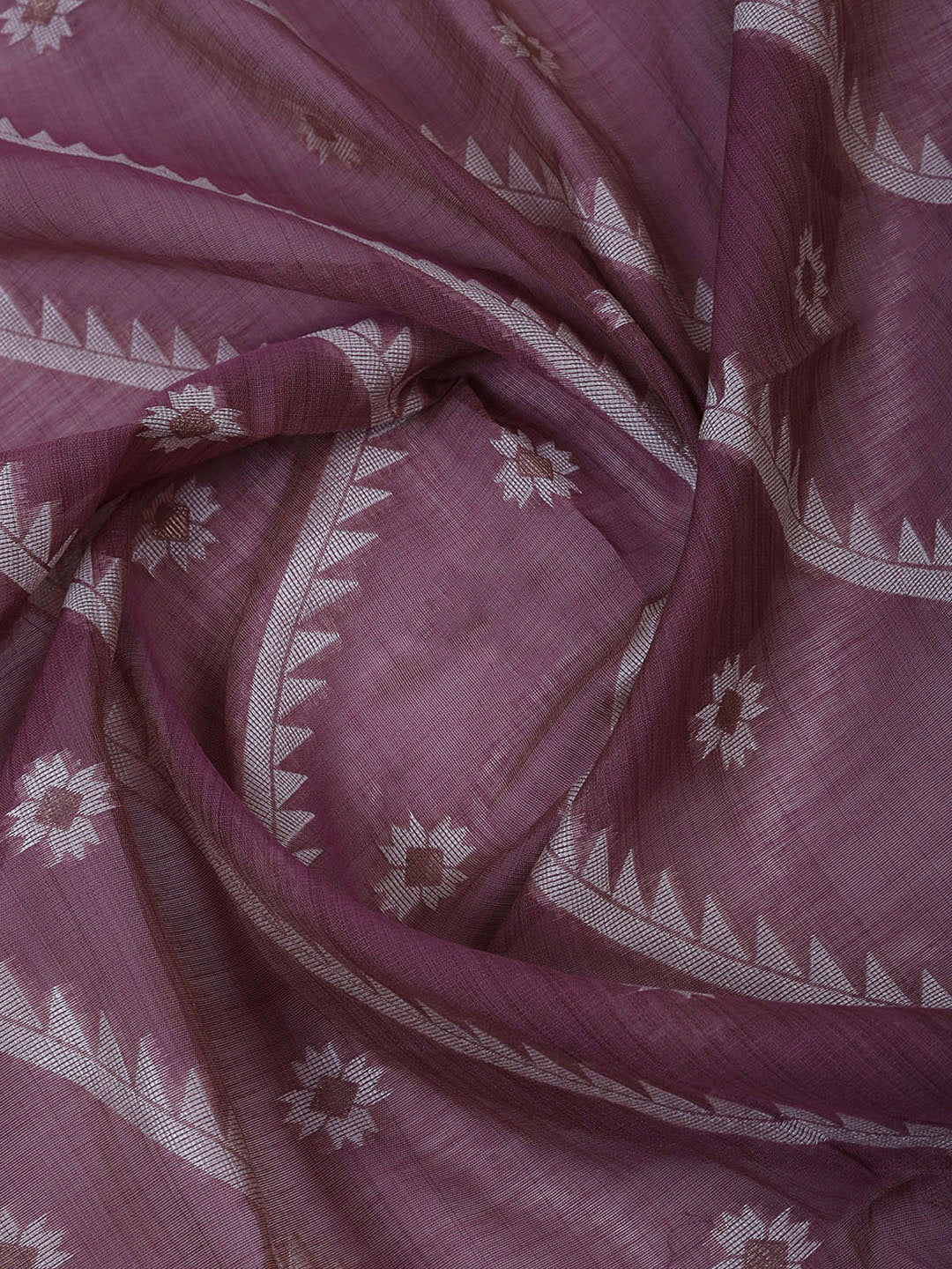 Mauve Cotton Blend Embroidered Unstitched Dress Material
