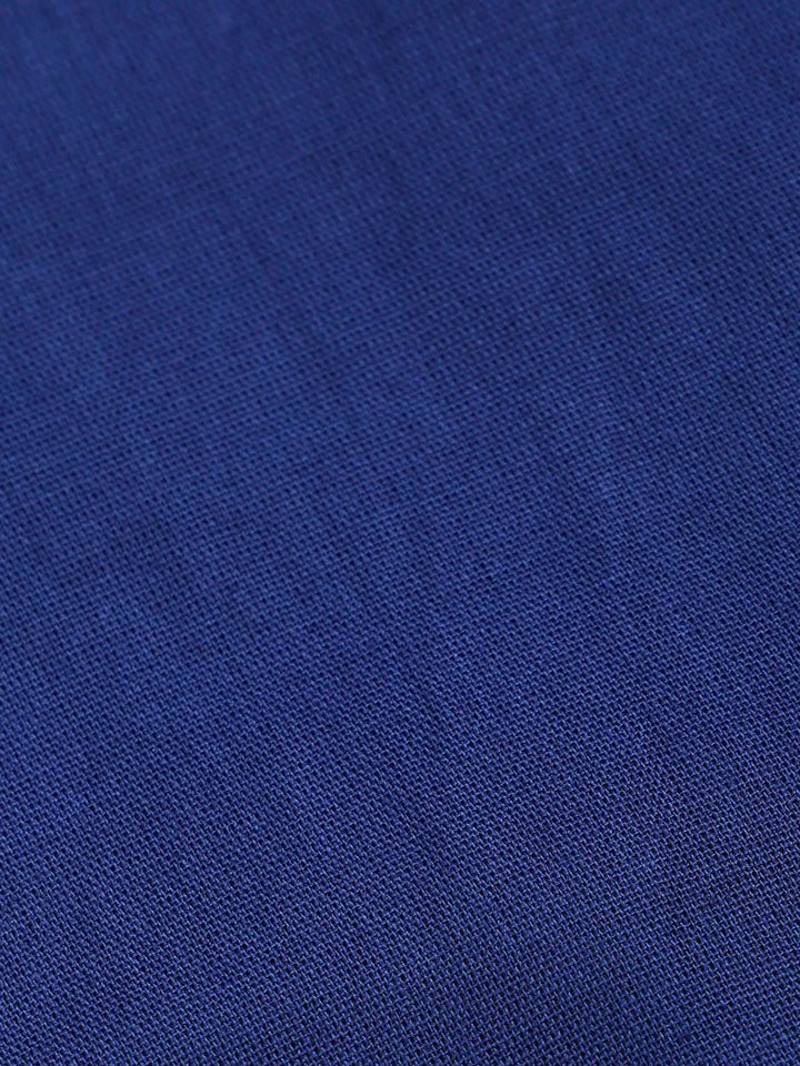 Navy Blue Cotton Blend Printed Unstitched Dress Material