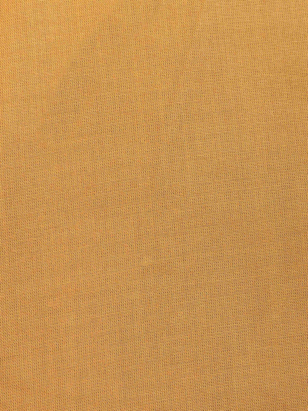 Mustard Cotton Blend Printed Unstitched Dress Material