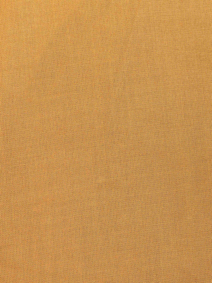 Mustard Cotton Blend Printed Unstitched Dress Material