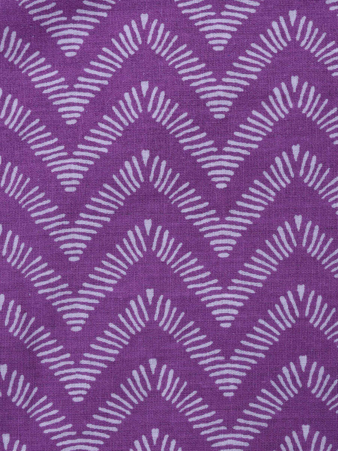 Lavender Cotton Blend Printed Unstitched Dress Material