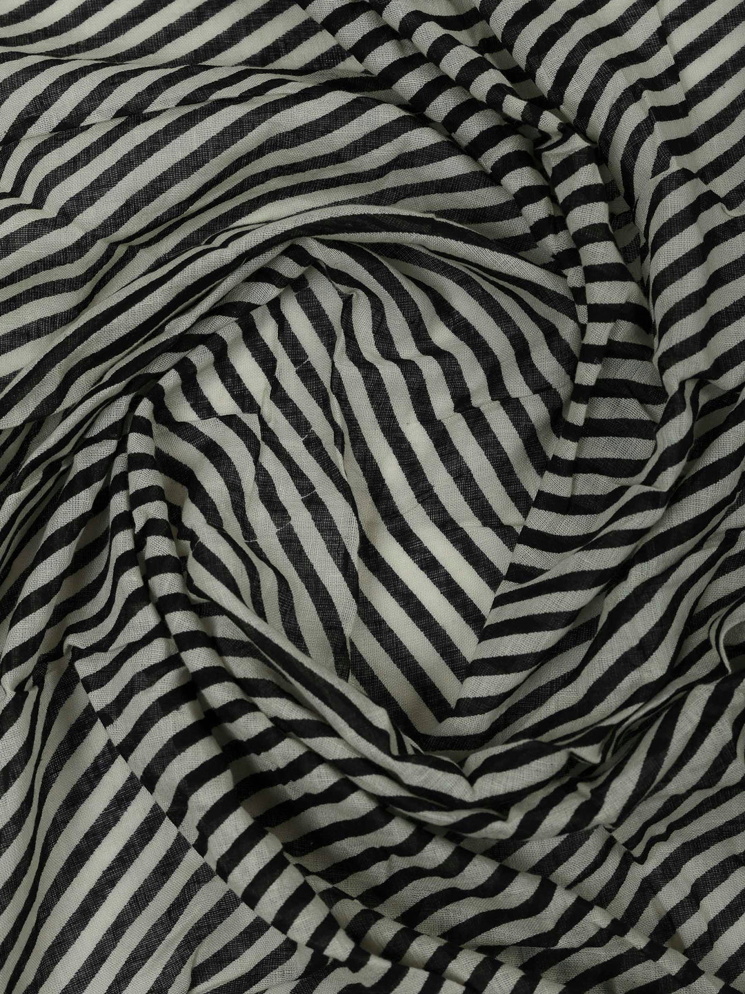 Black Cotton Blend Printed Unstitched Dress Material