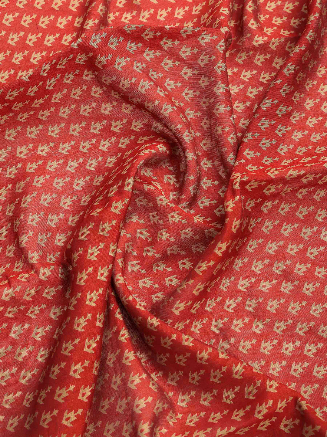Maroon Cotton Blend Printed Saree