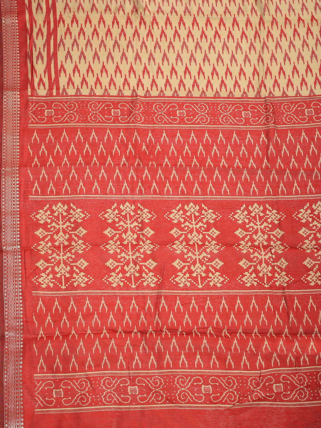 Maroon Cotton Blend Printed Saree