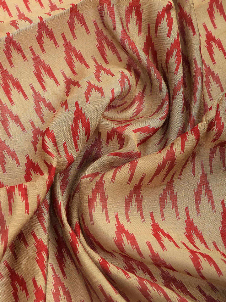 Maroon Cotton Blend Printed Saree