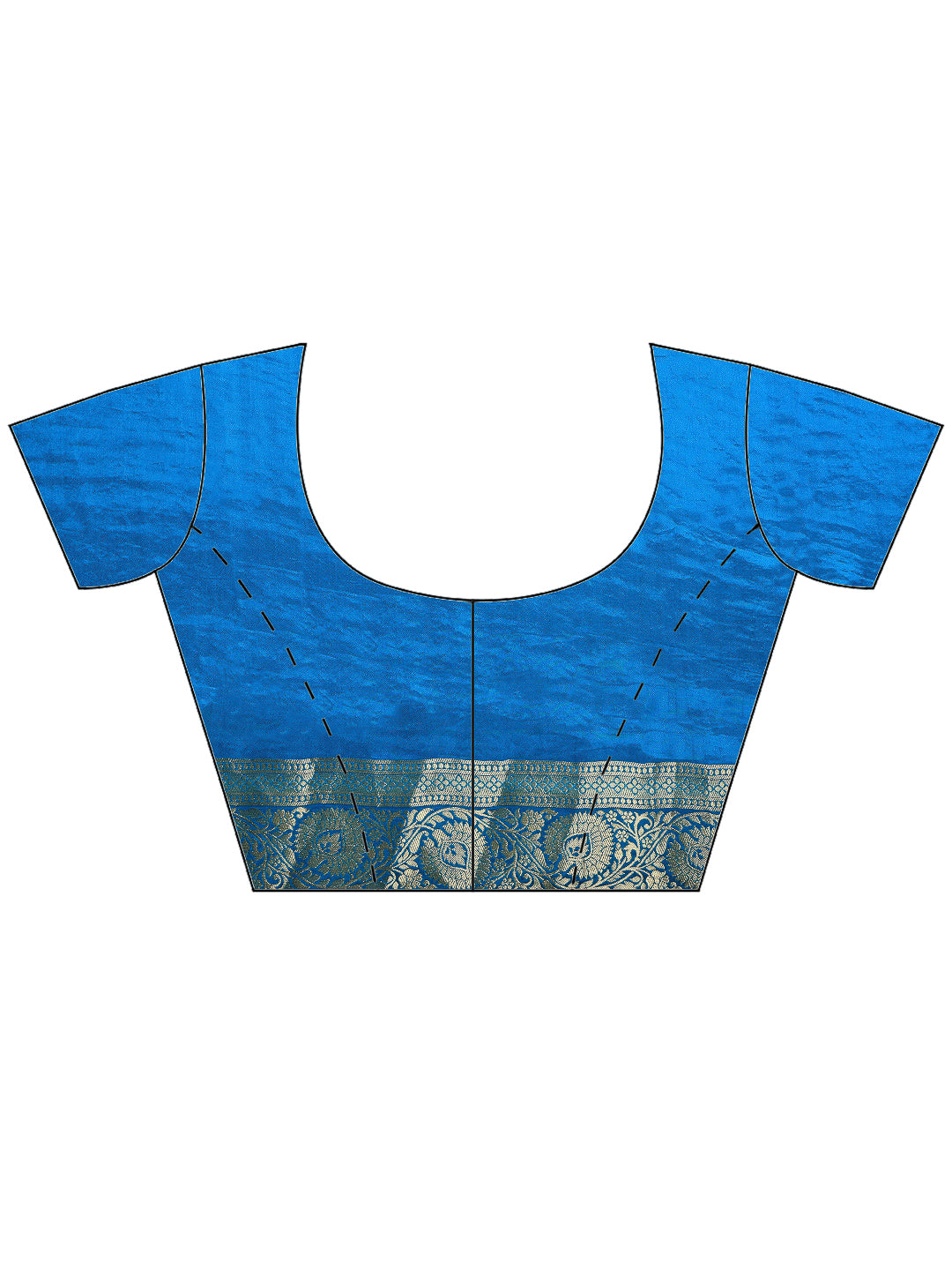Lake Blue Satin Woven Saree