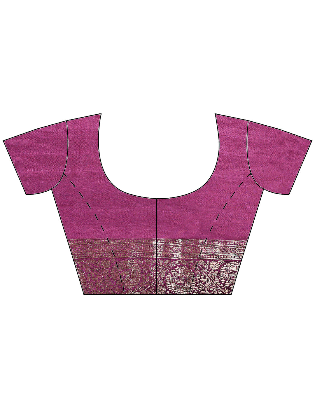 Onion Pink Satin Woven Saree