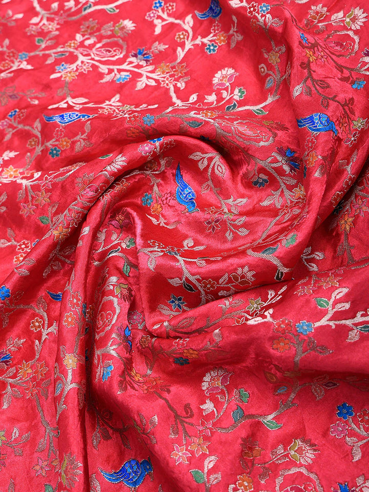 Rani Satin Woven Saree
