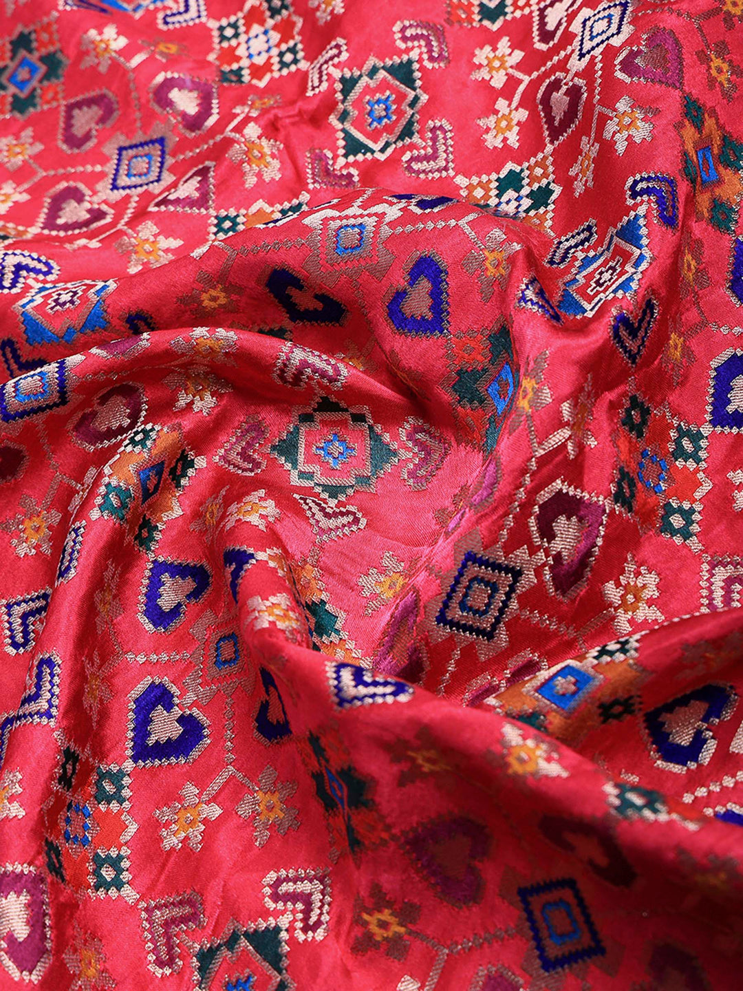 Rani Satin Woven Saree
